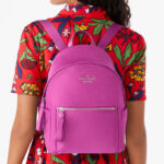 A Woman Wearing Kate Spade Chelsea Medium Backpack