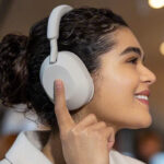 A Woman Wearing Sony The Best Wireless Noise Canceling Headphones