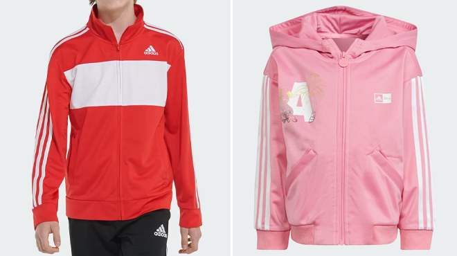 Adidas Boys Event Tricot Jacket and Adidas X Disney Minnie Mouse Track Jacket