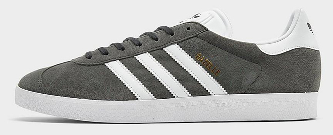 Adidas Mens Gazelle Shoes in Solid Grey White