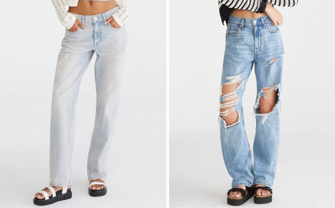 Aeropostale Low Rise Baggy Jeans and High Rise Baggy Jeans