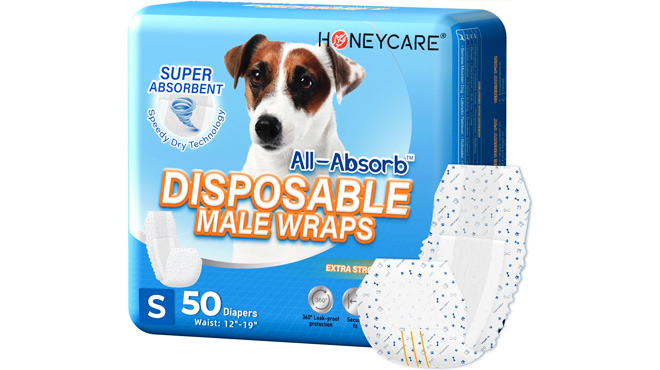 All Absorb 50 Count A26 Male Dog Wrap