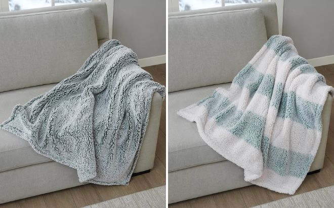 Alpine Valley Cozy Sherpa Throws