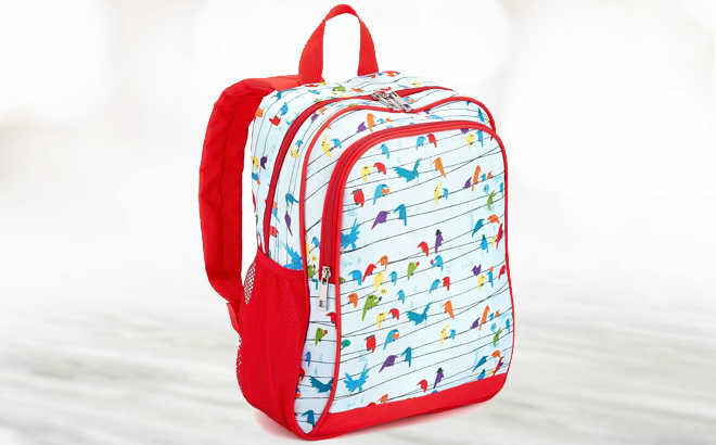 Amazon Exclusive Kids Backpack in Birds Print