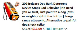 Anti Barking Device Final Price at Checkout