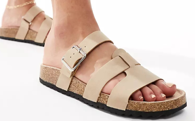 Asos Design Womens Field Mule Flat Sandals