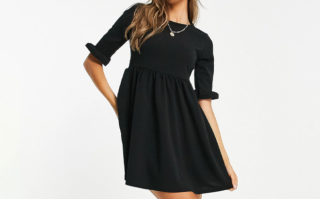 Asos I Saw It First Frill Sleeve Smock Dress