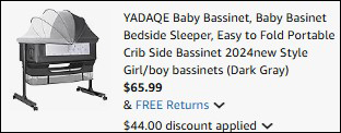 Baby Bassinet Final Price