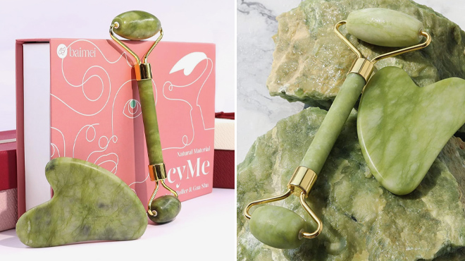 Baimei Ice Roller and Gua Sha Facial Tools