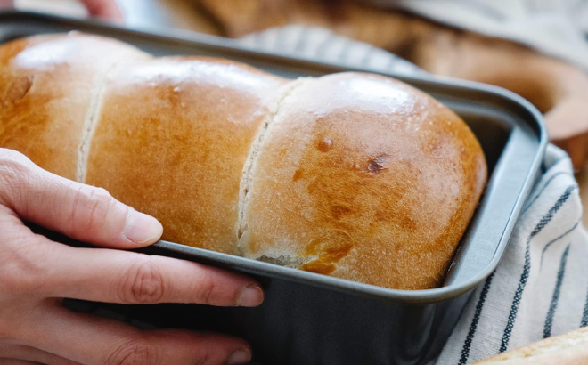 Baked Bread in a Kitessensu Nonstick Loaf Pan