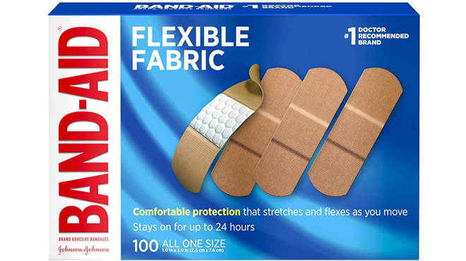 Band Aid Flexible Fabric Bandages 100 Count 