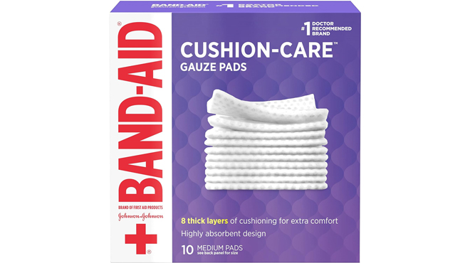 Band Aid Gauze Pads 10 Count