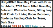 Bean Bag Chair Order Summary