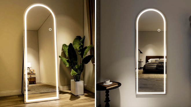 Beautypick 64 x 21 LED Arched Full Length Floor Mirror