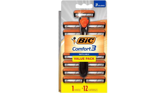 Bic Comfort 3 Value Pack with 12 Cartridges