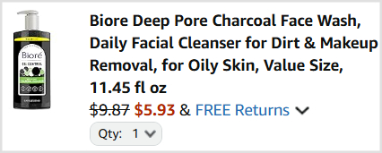 Biore Face Wash Checkout