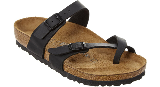 Birkenstock Womens Mayari Birko Flor Sandal in Black Color