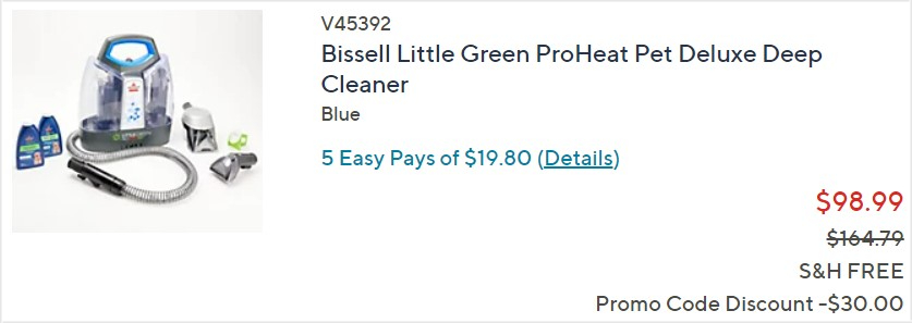 Bissell Little Green Carpet Cleaner Checkout