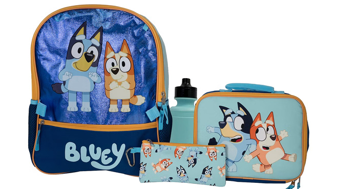 Bluey & Bingo 5-Piece Backpack Set with Lunch Bag
