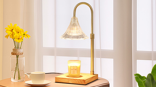 Bosceos Gold Candle Warmer Lamp