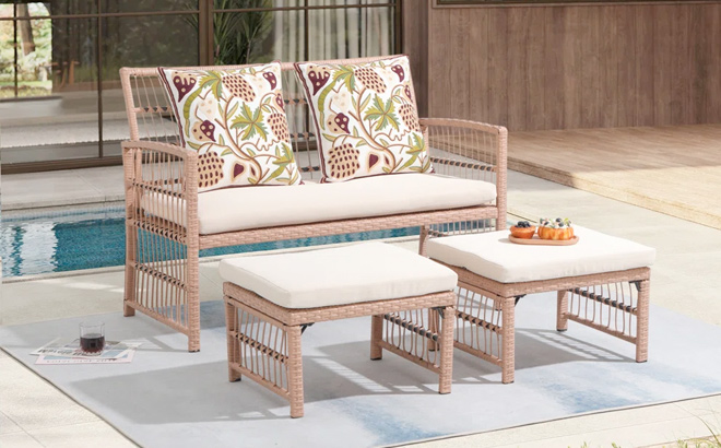 Bozeman 2 Person Outdoor Seating Group with Cushions