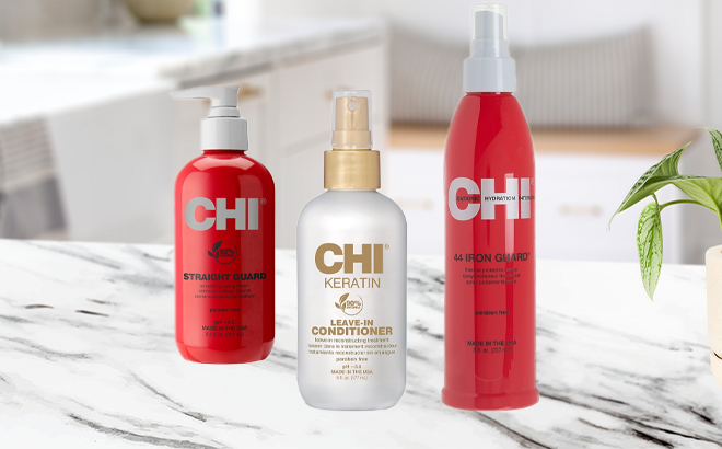 CHI Hair Care Products on a Counter