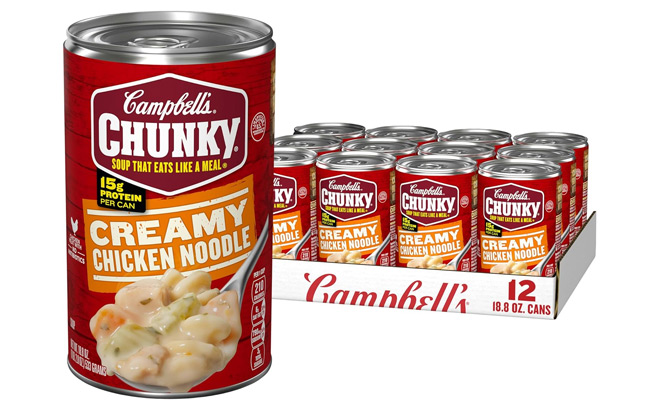 Campbells Chunky Creamy Chicken Noodle Soup 12 Pack