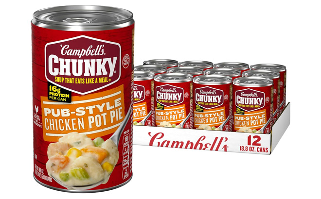 Campbells Chunky Pub Style Chicken Pot Pie Soup 12 Pack