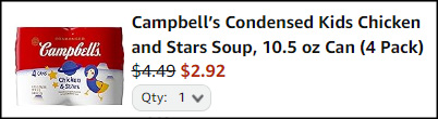 Campbells Condensed Kids Chicken and Stars Soup Checkout