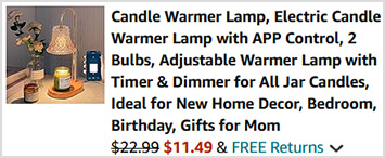 Candle Warmer Lamp Screenshot