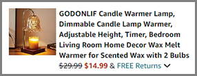 Candle Warmer Lamp at Amazon Checkout