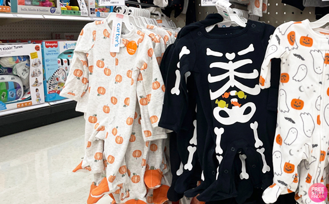 Carters Baby Skeleton Sleep N Play and Carters Baby Pumpkins Sleep N Play