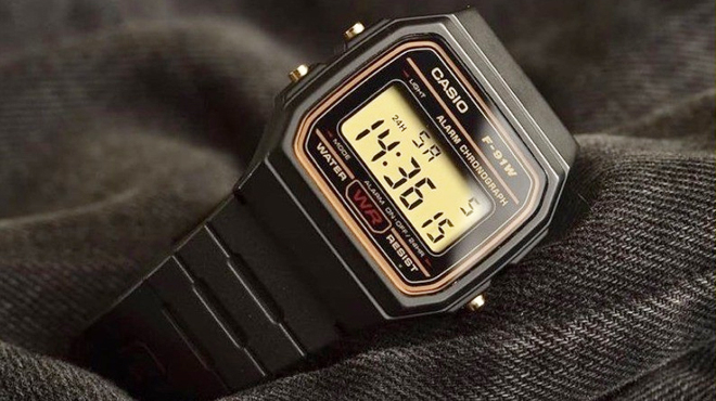 Casio Mens Retro Black Band Watch