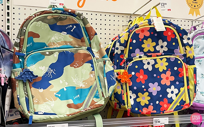 Cat Jack Kids Backpacks in Dino and Daisy Styles