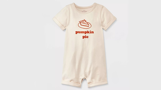 Cat Jack Pumpkin Pie Graphic Romper