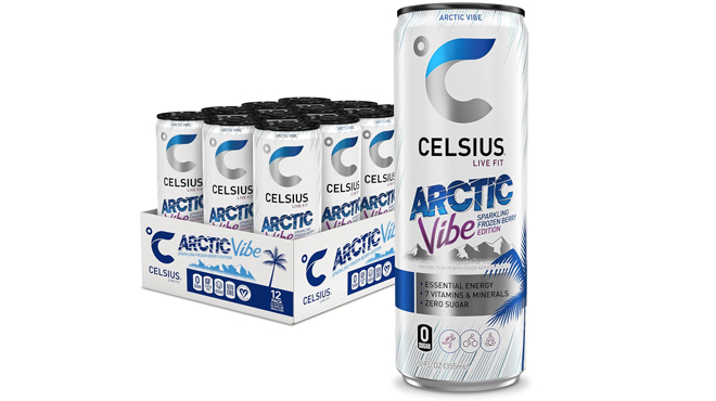 Celsius Energy Drink 12 Pack Arctic Vibe Frozen Berry