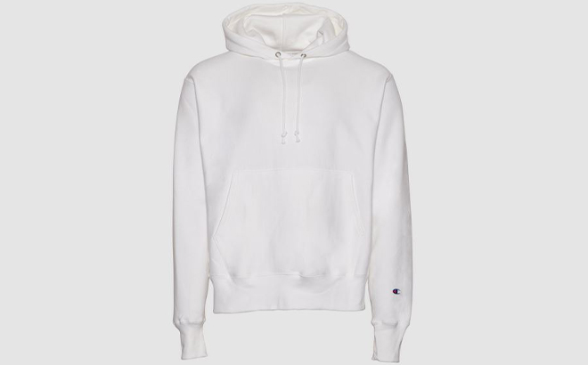 Champion Mens Logo Hoodie in White