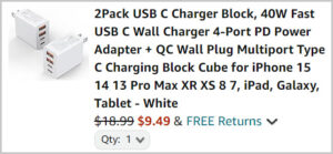 Charger Blocks at Checkout