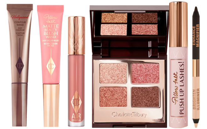 Charlotte Tilbury Contour Blush Airbrush Flawless Lip Blur Kit and Charlottes Super Dreamy Eye Kit