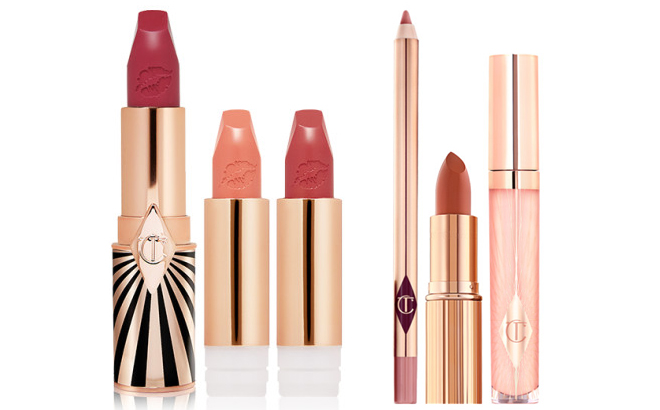 Charlotte Tilbury Refillable Hot Lips Kit and Gorgeus Glossy Lip Kit