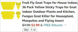 Checkout page of 36 Pack Fruit Fly Traps
