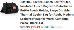 Checkout page of Joyhill Tactical Lunch Box