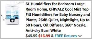 Chivalz Cool Mist Top Fill Humidifier Screenshot 