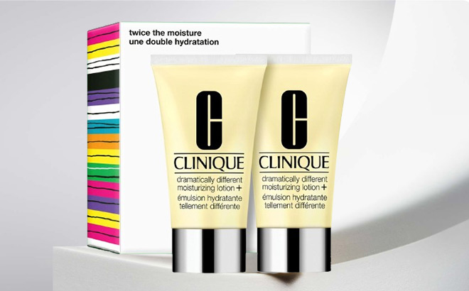 Clinique Twice The Moisture Dramatically Different Lotion Set 2 Pack