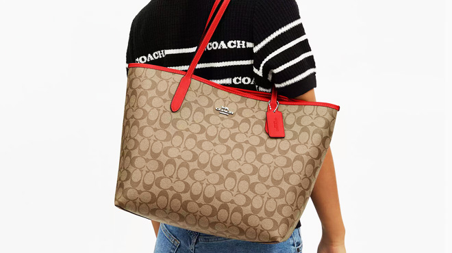 Coach Outlet City Tote Bag In Signature Canvas