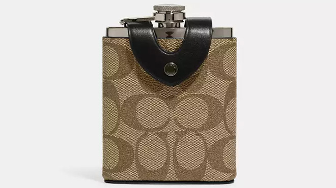 Coach Outlet Flask In Signature Canvas