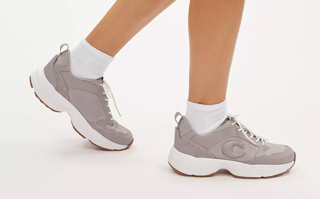 Coach Outlet Strider Sneaker in Grey