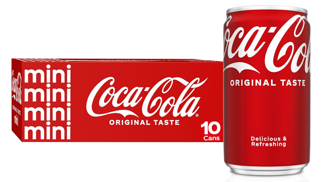 Coke Mini Can 7 5oz 10 pack