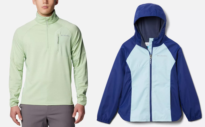 Columbia Mens Pullover and Girls Jacket