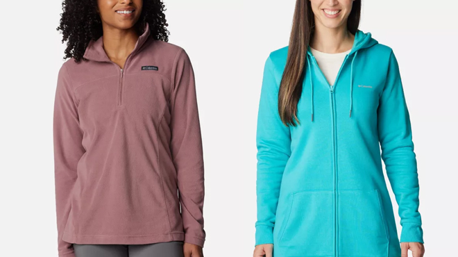 Columbia Womens Fleece Pullover and Full Zip Hoodie